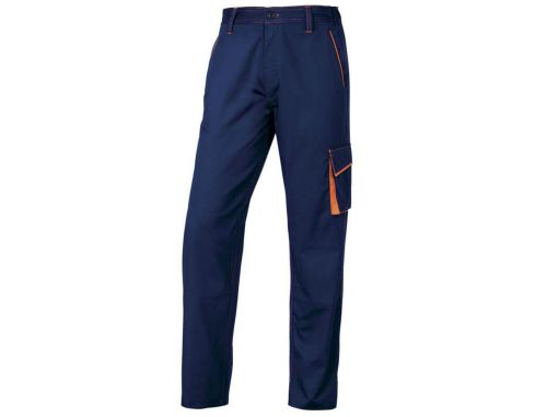 Calas deltaplus com cintura ajustavel e 5 bolsos cor azul laranja tamanho m , Deltaplus , 75788 , 3295249288570